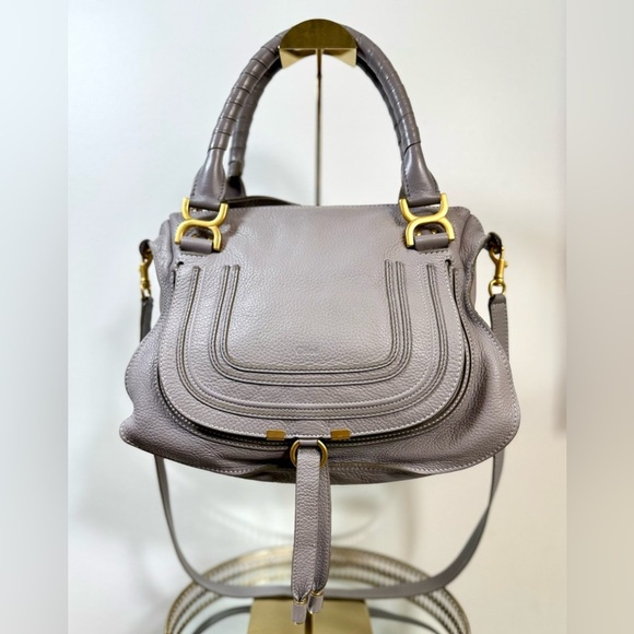 C.h.l.o.e Marcie Satchel Leather bag Medium - Picture 1 of 16